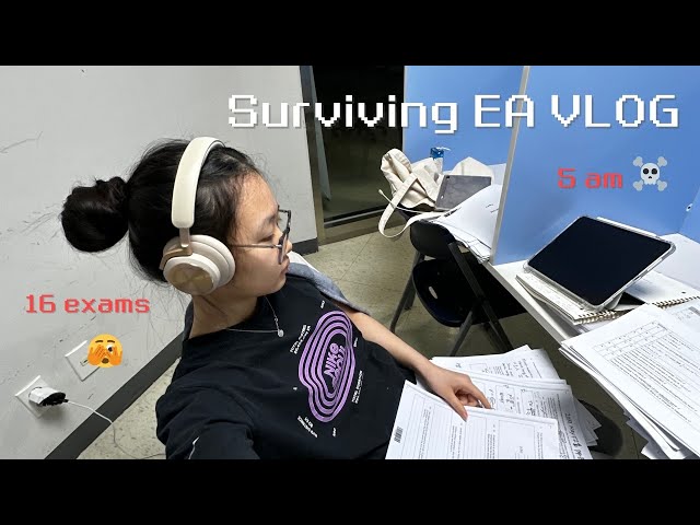 Study vlog ☠️ realistic exam MONTH, cramming, sleep deprived