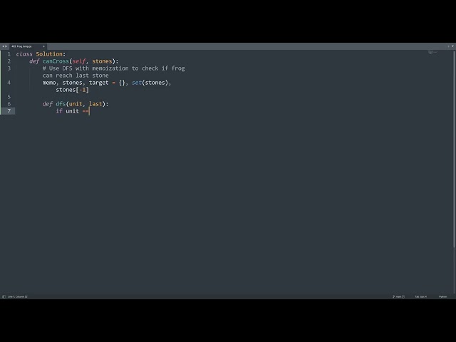Leetcode 403. Frog Jump in Python | Python Leetcode | Python Coding Tutorial | Python Coding ASMR