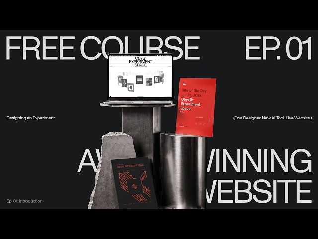 Free Course: Designing an Experiment (One Designer. New AI Tool. Live Website.) 01 Introduction