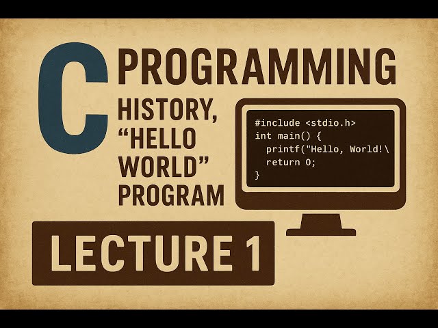 C Programming lecture1|C Language Tutorial for Beginners