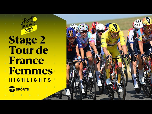 FAST FINISH! 💨 | Tour de France Femmes Stage 2 Race Highlights | TNT Sports Cycling
