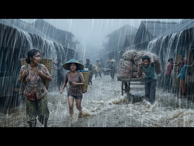 CAN YOU HANDLE THIS? ⚡ Extreme Rain Walk Through an Indonesian Village | Deep Sleep