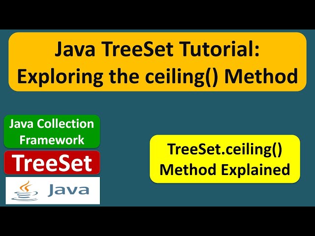 Java TreeSet Tutorial: Exploring the ceiling() Method | Java Collection Framework