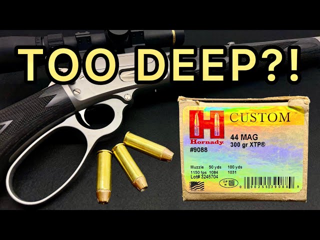 DANGEROUS GAME!? .44 Magnum Hornady 300gr XTP (Rifle Ballistics Gel Test)