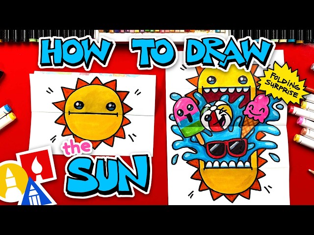 How To Draw A Sun Folding Surprise For Summer