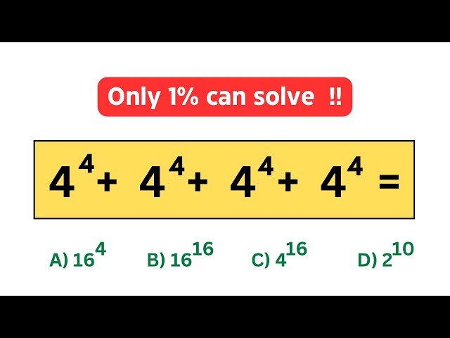 Solve Exponential problem - sum of Powers | Math Olympiad question