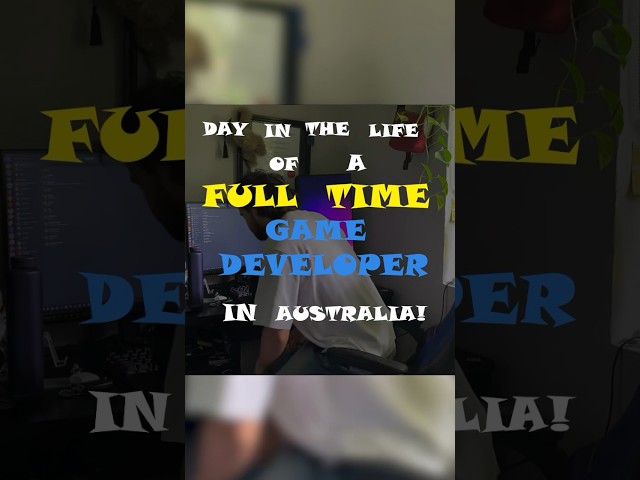DAY IN THE LIFE OF A FULL TIME GAME DEVELOPER in Australia! #gamedev #gamedeveloper #dayinthelife
