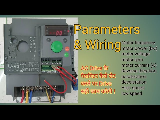 AC Drive Parameters // Schneider Ac Drive // altivar ATV310 // Drive wiring & Parameters