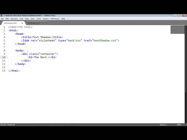 CSS Shadows: Basic Text Shadow