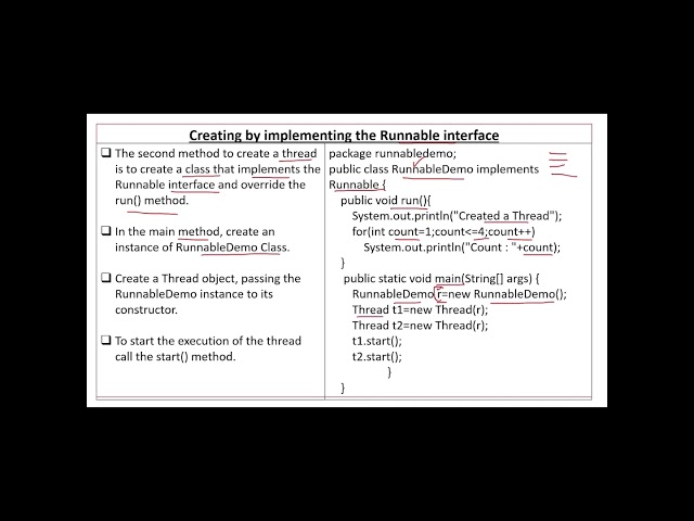 Program to create Thread using Runnable Interface in Java #javathreads #java #javatutorial #coding