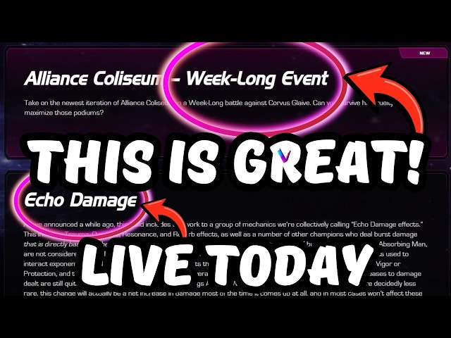 GREAT Pro-Player Move By Kabam?!! + Champion Damage Change Information (Echo Damage) - MCoC