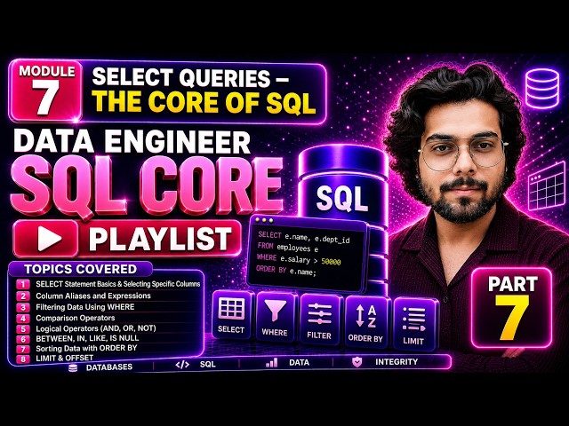 7. Data Engineer | SELECT Queries – The Core of SQL | Complete SQL Core Playlist | Module 7 | MYSQL