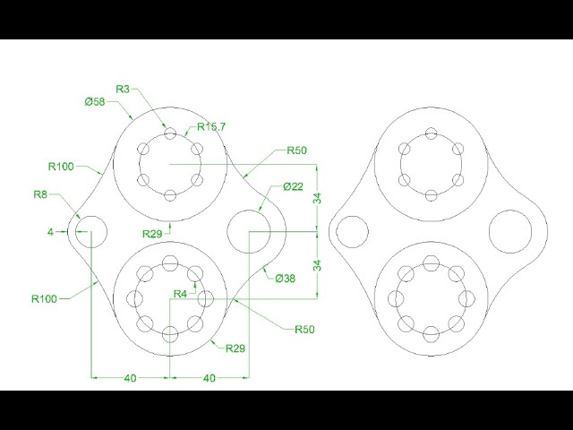 AutoCAD 2D Drawing Tutorial for Beginners - 35 | Step-by-Step Practice