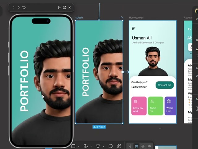 Designing My Portfolio App UI in Figma | Complete UI/UX Showcase