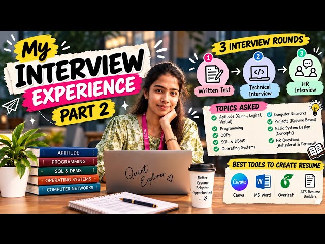 My Interview Experience Part 2 | Cracking the Technical & HR Rounds! 🎯#Mphasis #ResumeBuilding