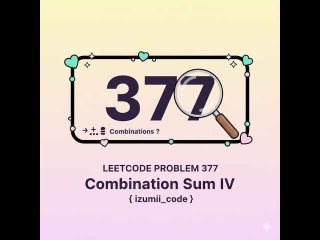 Leetcode 377 – Combination Sum IV | Recursion → Memoization → Tabulation