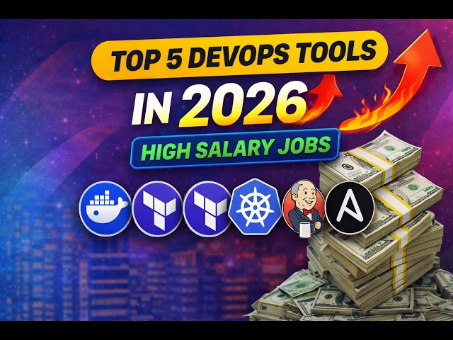 Top 5 DevOps Tools in 2026 | High Salary Skills You Must Learn #DevOps  #Kubernetes #Docker