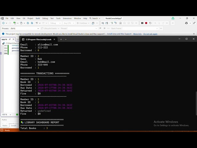 TypeScript - Library Management System | Advanced OOP Project with Classes & Interfaces