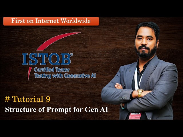 ISTQB Generative AI | Tutorial 9 | Structure of Prompt for Generative AI  #tmsquare #genai #prompt