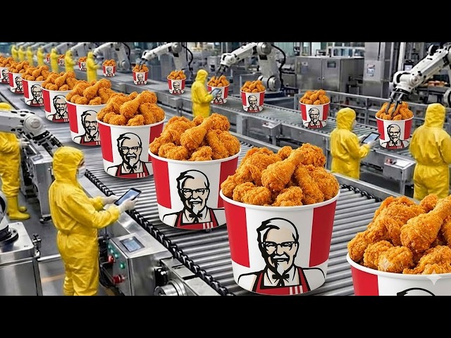 Inside the Largest KFC Factory USA: From Fresh Chicken to Crispy Perfection (Full Process)