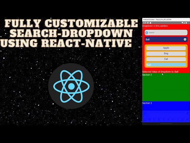🔥🔥FULLY  CUSTOMIZABLE - SEARCH  DROPDOWN - USING - REACT  NATIVE 🔥🔥