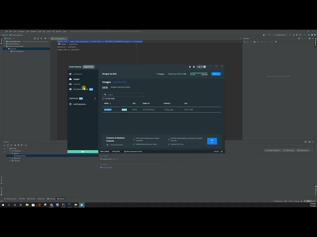 Docker Postgres Intellij