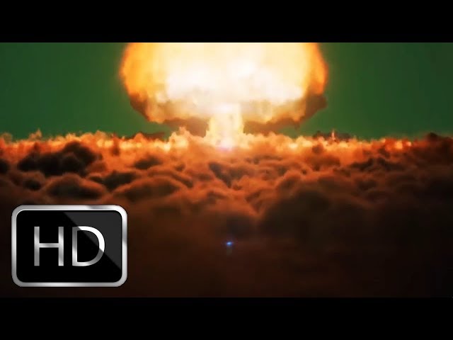 HD Green Screen - MEGA NUCLEAR EXPLOSION. Chroma Key
