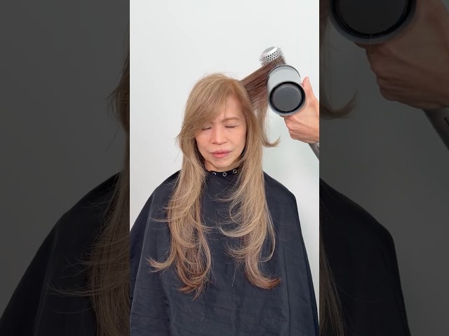 Doing my mom’s hair with the Loreal Airlight Pro Blow Dryer! #haircuttutorial