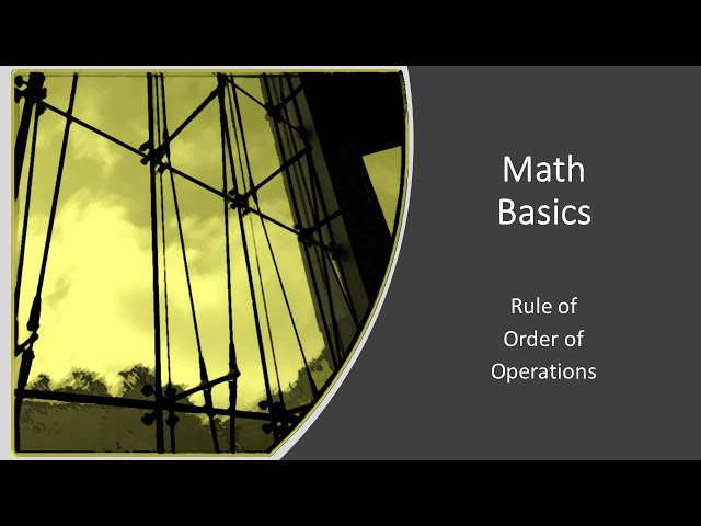 Math Basics Simplify1 Rule of Order of Operations