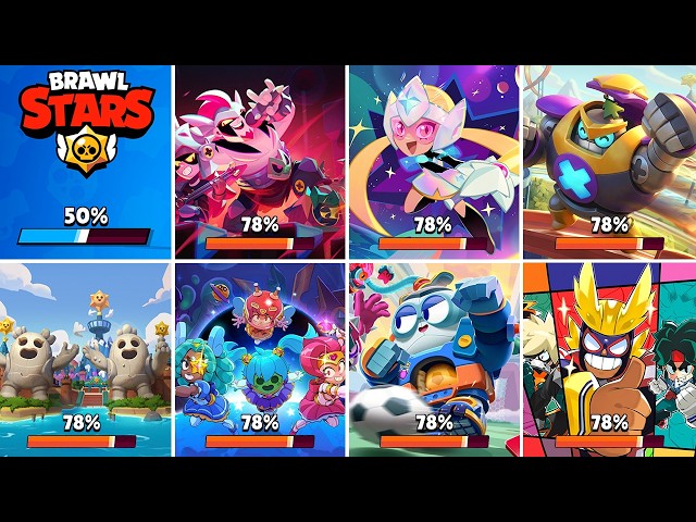 Loading Screen Evolution 2017 - 2026 | New Brawlers Damian, Bolt, Starr Nova in Brawl Stars