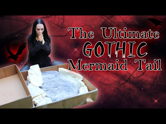 NEW Silicone Mermaid Tail Reveal! Unboxing a Miishy Fins silicone mermaid tail (ULTIMATE Goth Tail)