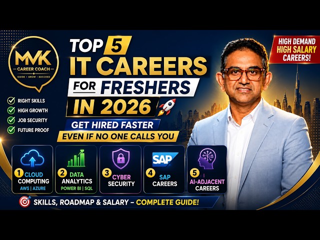 Top 5 IT Careers for Freshers in 2026 | Get Hired Faster Even If No One Calls You