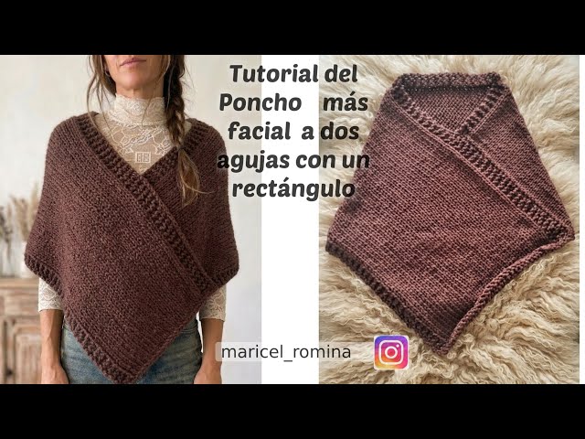 Easy Rectangular Knitting Poncho Tutorial | Beginner-Friendly Poncho Cape Knitting