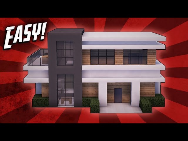 Minecraft: How to Build a Modern House Tutorial (Easy) #32 - Interior in Description!