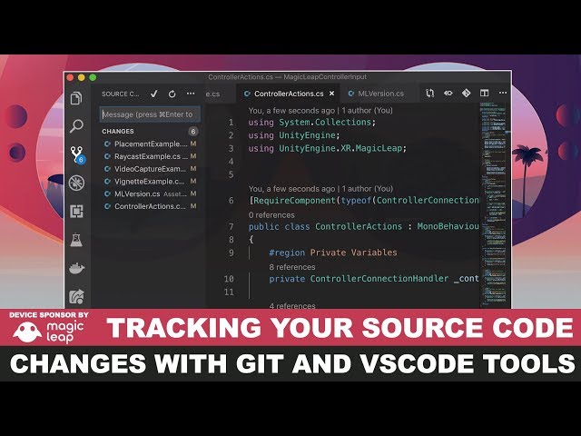 Magic Leap Development with VSCode - Tracking your Code with Source Control Technologies