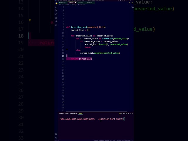 Lets Create Insertion Sort in Python!