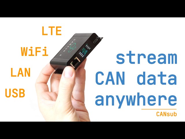 CAN Bus Interface + Ethernet: Stream via USB, LAN, WiFi, LTE