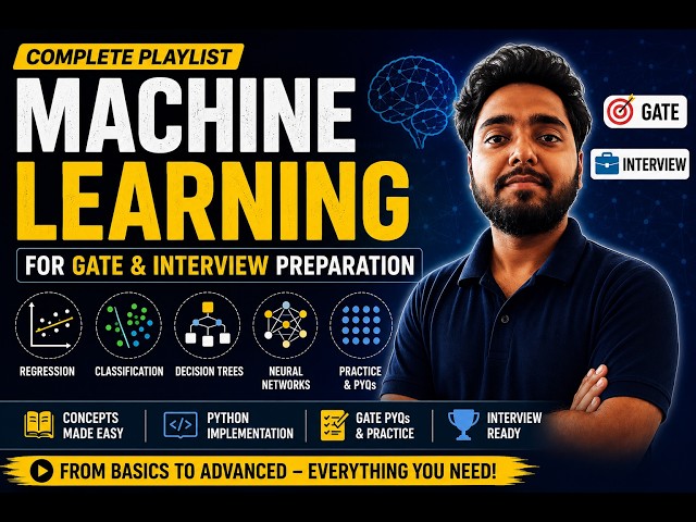 Lecture 1: Introduction to Machine Learning | GATE DA/CSE + Placement & Interview Preparation