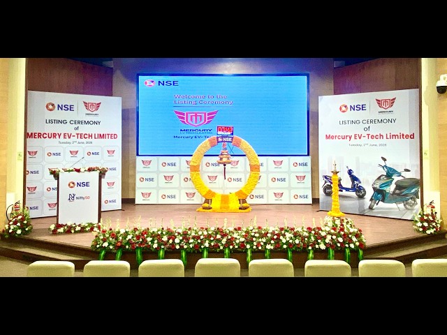 Listing ceremony of Mercury EV- Tech Limited