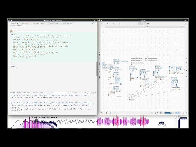 Livecoding hyperpop with supercollider and plugdata