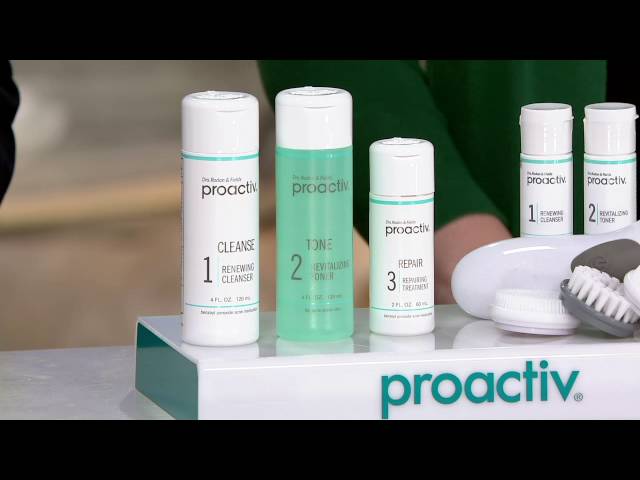Proactiv 3pc Acne System with Brush & Travel Kit Auto-Delivery on QVC