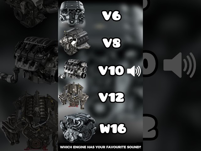 V6 vs V8 vs V10 vs V12 vs W16 Engine Sound Test 🔊 Which Is Best? #enginesound  #cartok