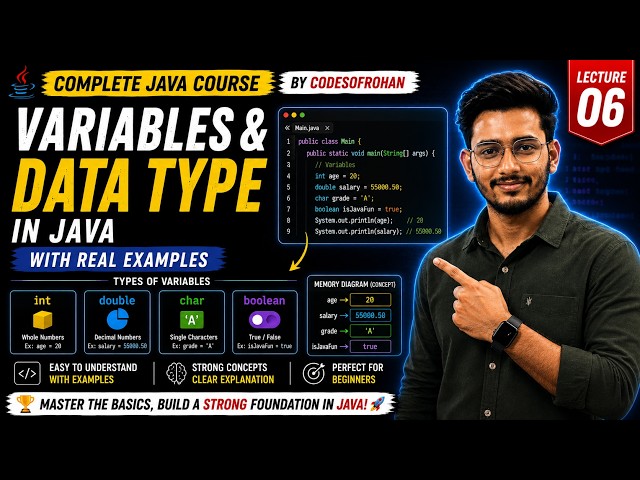 Variables & Data Types in Java | by Codesofrohan | in Hindi