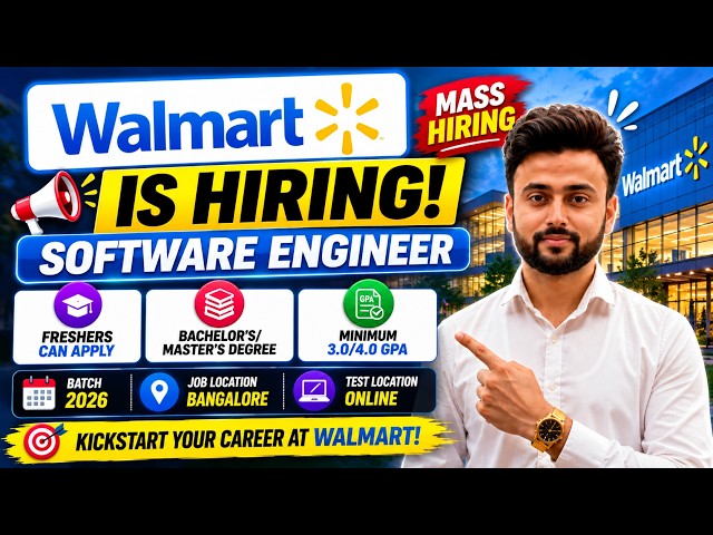 Walmart is hiring 2026 batch | No coding round | Eligibility criteria? | Salary? #itjobs #walmart