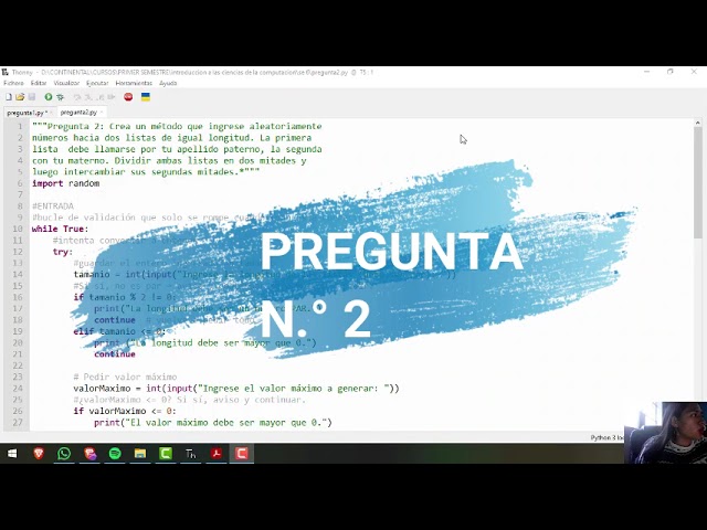 EJERCICIOS DE LISTAS EN PYTHON - RECORRER LISTA Y DIVIDIR LISTA