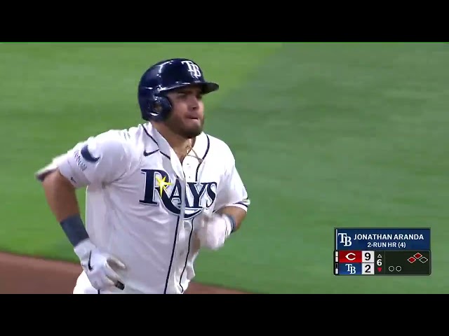Jonathan Aranda's 4th home run of the 2026 season is a 2-run shot