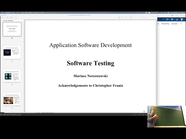 IMT4886: Discussion on Testing (2018)