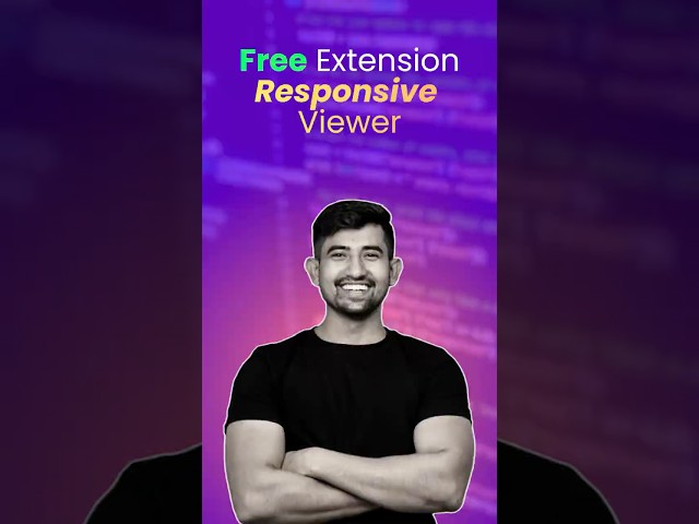 Free Browser Extension for Web Development Beginners | Responsive Viewer