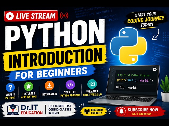 Python Programming for Beginners | Complete Introduction to Python in Hindi | Live Class