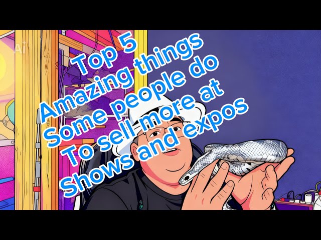 Top 5 Amazing things that some do to sell more reptiles at shows and expos